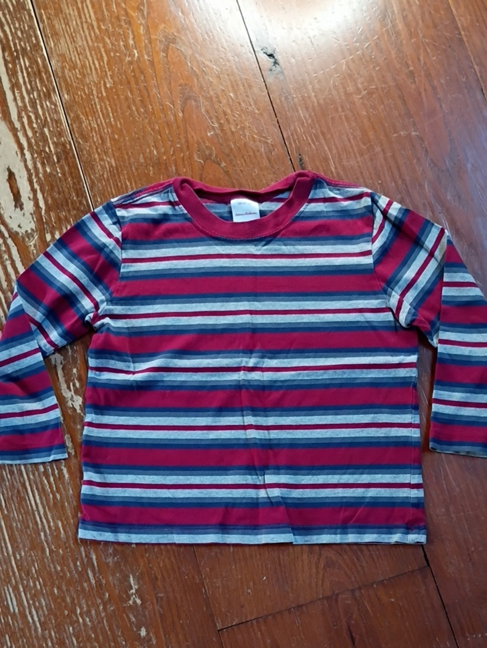Hanna Andersson Long-Sleeve Striped Tee - Red & Navy